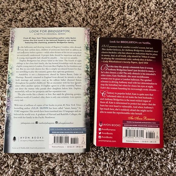Bridgerton Book Series Books 1&2 - Picture 2 of 9